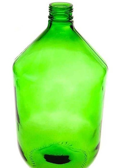 Бутыль стеклянный 10 л зеленый с крышкой Казак 