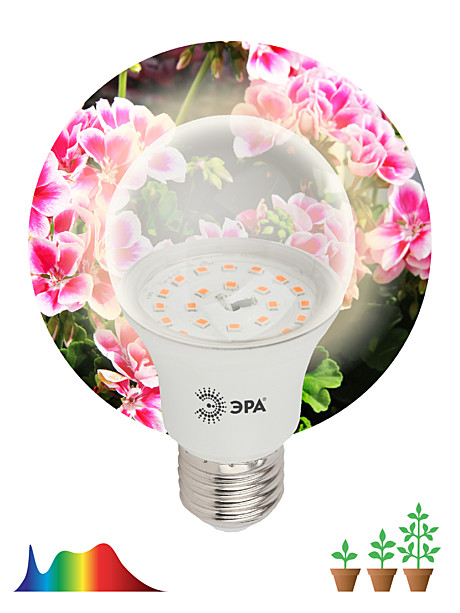 Лампа светодиод. (LED) ЭРА FITO-RB 10W/E27 д/растений